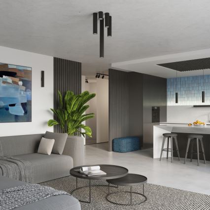 Brilagi - LED-spottivalaisin CRESTO 1xGU10/10W/230V 10 cm musta