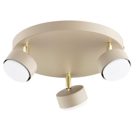 Brilagi - LED-spottivalaisin MONO 3xGX53/30W/230V beige/kulta