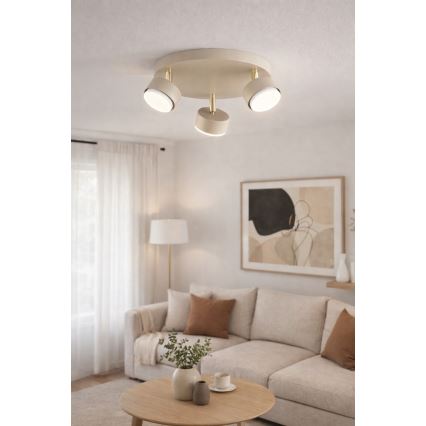 Brilagi - LED-spottivalaisin MONO 3xGX53/30W/230V beige/kulta