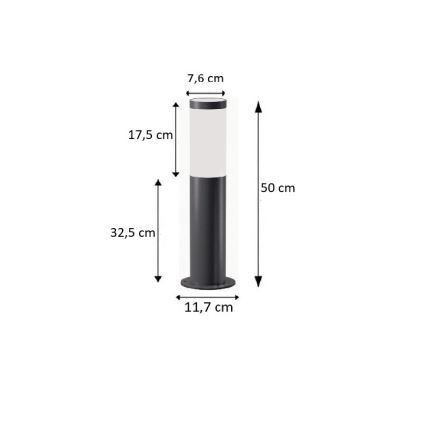 BRILAGI - LED-himmennettävä ulkovalaisin ELIA 1xE27/6W/230V 2700-6500K IP44 Wi-Fi 50 cm antrasiitti