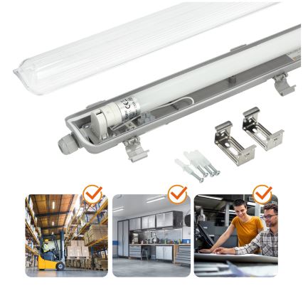 BRILAGI - LED-tekninen pölytiivis loisteputkivalaisin OPTIMA T8 1xG13/18W/230V 4000K IP65 128 cm