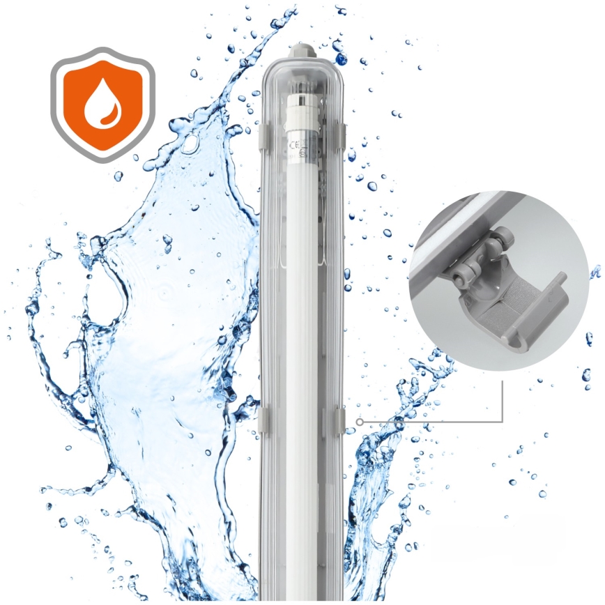 BRILAGI - LED-tekninen pölytiivis loisteputkivalaisin OPTIMA T8 1xG13/18W/230V 4000K IP65 128 cm
