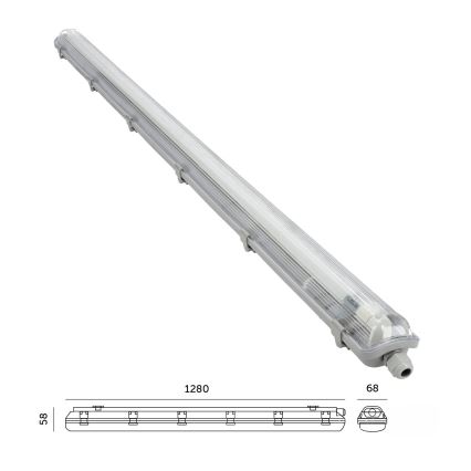 BRILAGI - LED-tekninen pölytiivis loisteputkivalaisin OPTIMA T8 1xG13/18W/230V 4000K IP65 128 cm