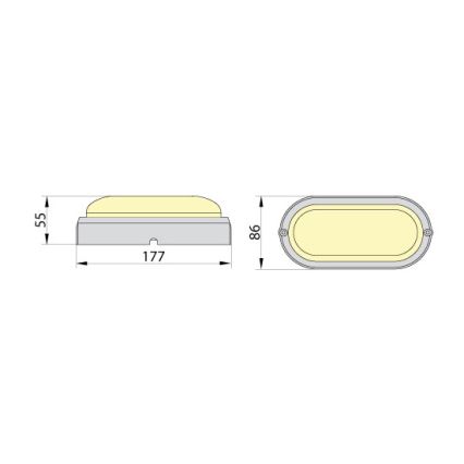 Brilagi - LED-teollisuuskattovalaisin SIMA LED/12W/230V IP65 musta