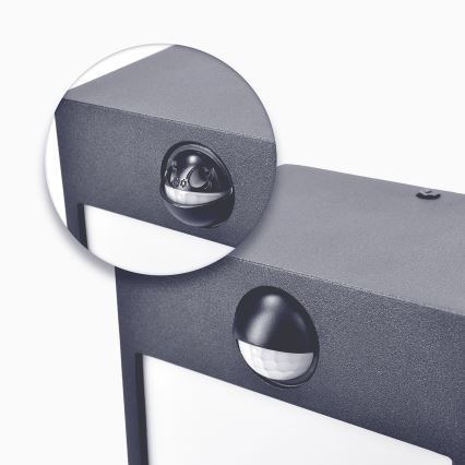 Brilagi - LED-ulkovaloseinävalaisin liiketunnistimella TERNI LED/12W/230V antrasiitti IP44