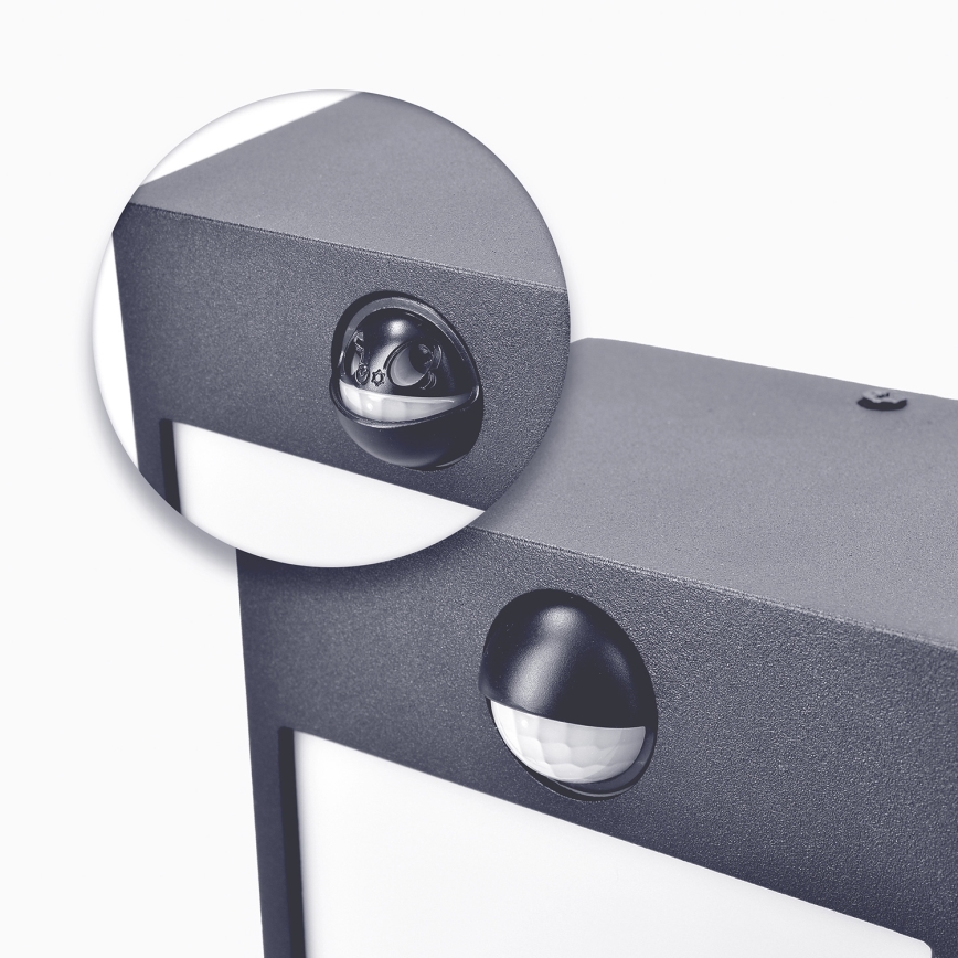 Brilagi - LED-ulkovaloseinävalaisin liiketunnistimella TERNI LED/12W/230V antrasiitti IP44