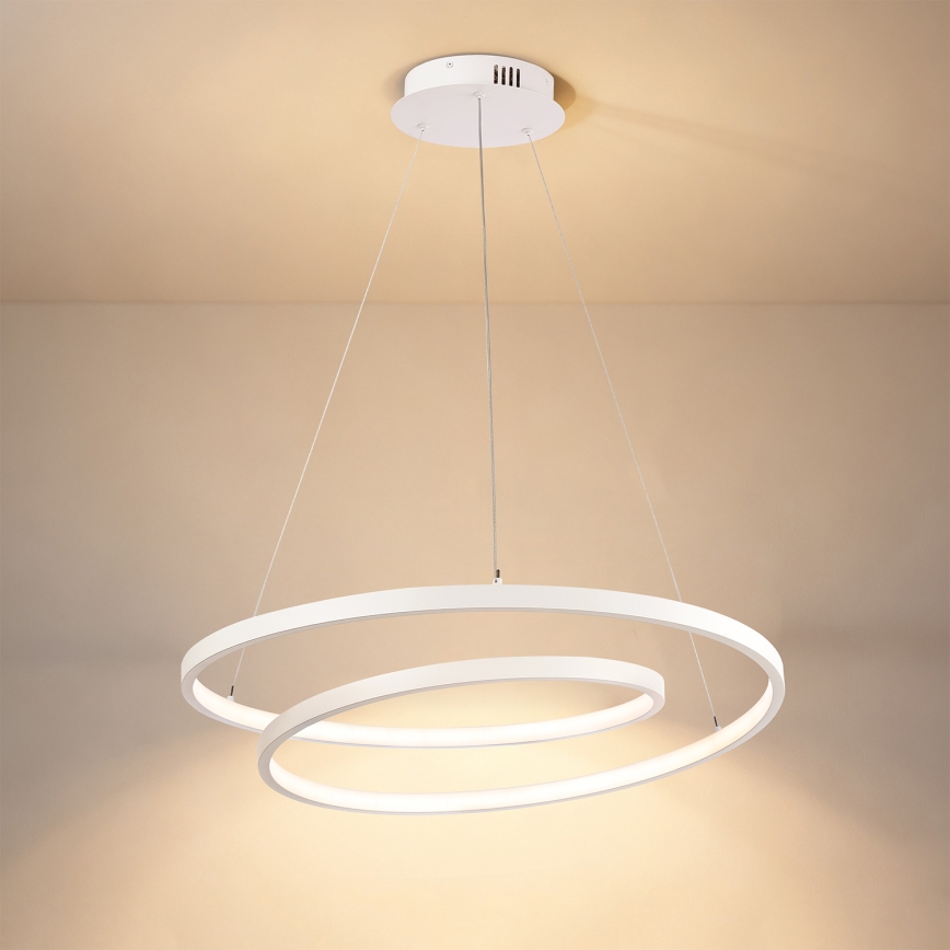 Brilagi - LED-himennettävä riippuvalaisin kaapelilla TWISTER LED/48W/230V 3000–6000K halkaisija 50 cm valkoinen + kaukosäädin