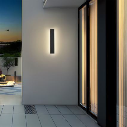 Brilagi - LINEAR LED ulkoseinävalaisin, 8 W, 230 V, 4000 K, IP65, 30 cm, musta, CRI 90