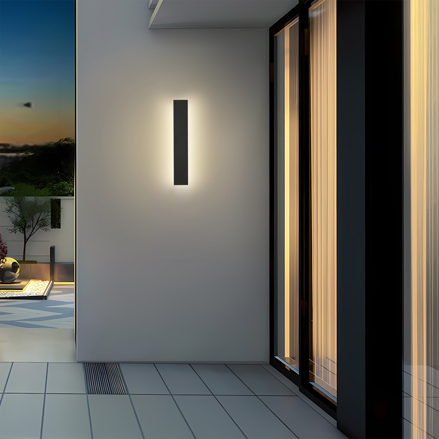 Brilagi - LINEAR LED ulkoseinävalaisin, 8 W, 230 V, 4000 K, IP65, 30 cm, musta, CRI 90