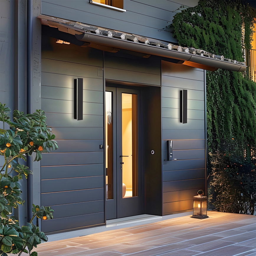 Brilagi - LINEAR LED ulkoseinävalaisin, 8 W, 230 V, 4000 K, IP65, 30 cm, musta, CRI 90