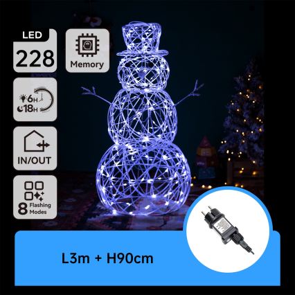 BRILAGI - LED ulkoinen joulukoriste LED/3,6W/31/230V 6500K 90 cm IP44 lumiukko