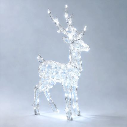 BRILAGI - LED ulkokäyttöön tarkoitettu joulukoriste LED/3,6W/8 toimintoa 65 cm IP44 poro kylmänvalkoinen