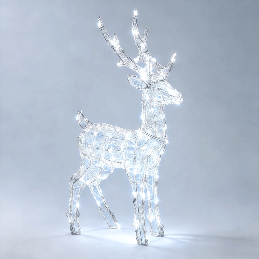 BRILAGI - LED ulkokäyttöön tarkoitettu joulukoriste LED/3,6W/8 toimintoa 65 cm IP44 poro kylmänvalkoinen