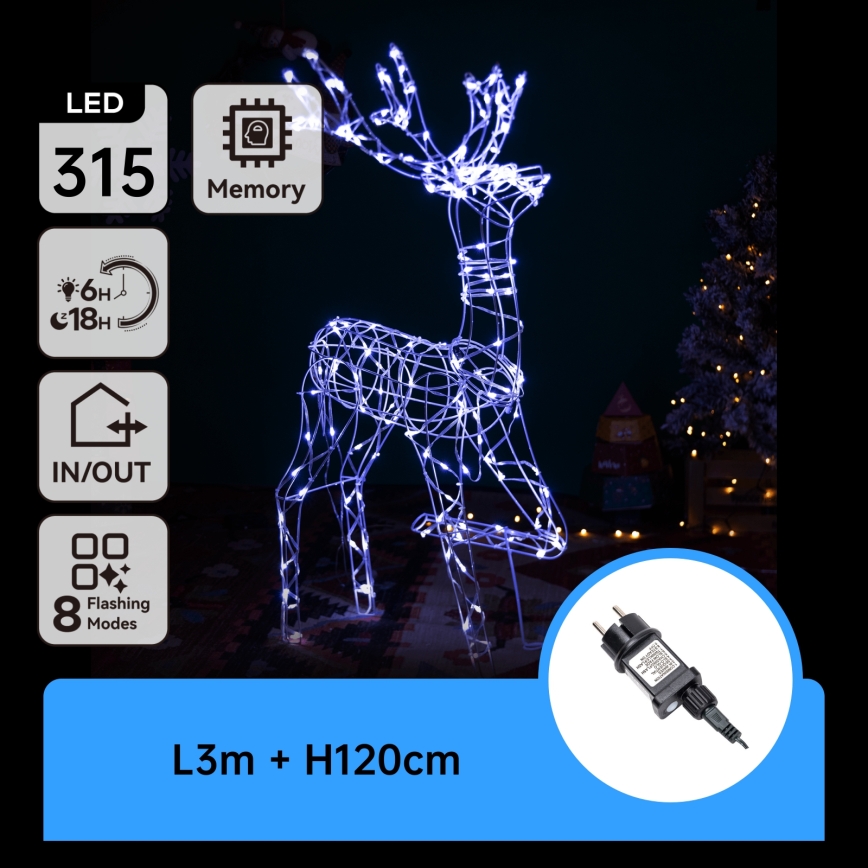 Brilagi - LED-ulkojoulukoriste LED/3,6W/31/230V 6500K 120 cm IP44 poro