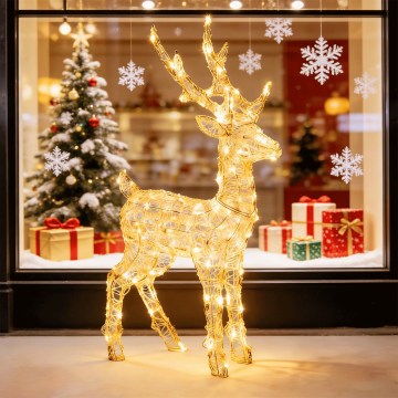 BRILAGI - LED-ulkojoulukoriste LED/3,6W/8 toimintoa 65 cm IP44 poro lämmin valkoinen