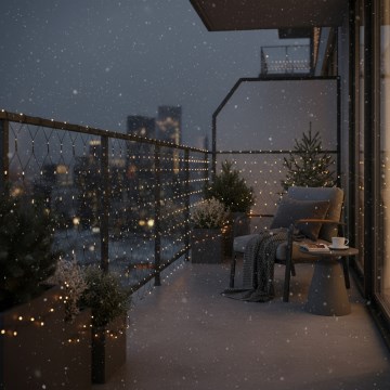 Brilagi - LED-ulkojouluverho 160xLED 7x2m IP44 lämmin valkoinen