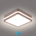 Brilagi - LED Ulkokattovalaisin anturilla BENE LED/18W/230V 21,5x21,5 cm ruskea IP54