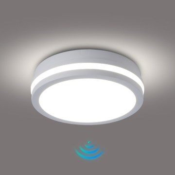 Brilagi - LED-ulkokattovalaisin anturilla BENE LED/18W/230V halkaisija 21,5 cm valkoinen IP54