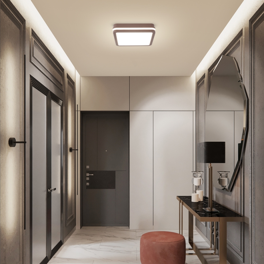Brilagi - LED ulkokattovalaisin BENE LED/24W/230V 26x26 cm ruskea IP54
