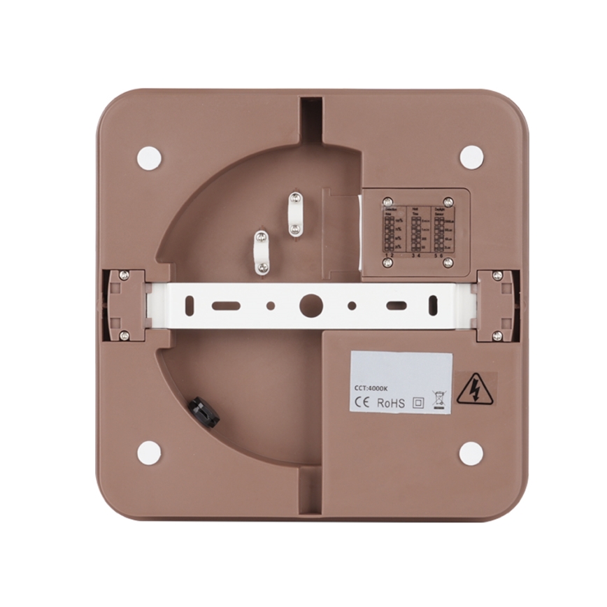 Brilagi - LED ulkokattovalaisin BENE LED/24W/230V 26x26 cm ruskea IP54