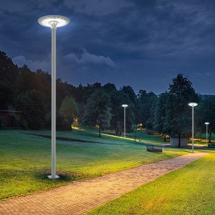 BRILAGI - LED-ulkovalaisin pylväällä 3 m URBANSPARK LED/120W/230V harmaa IP65