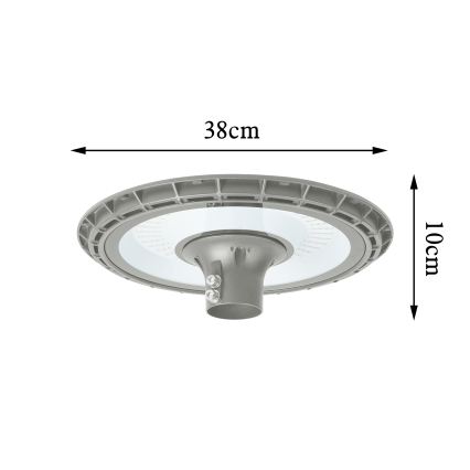 BRILAGI - LED-ulkovalaisin pylväällä 3 m URBANSPARK LED/120W/230V harmaa IP65