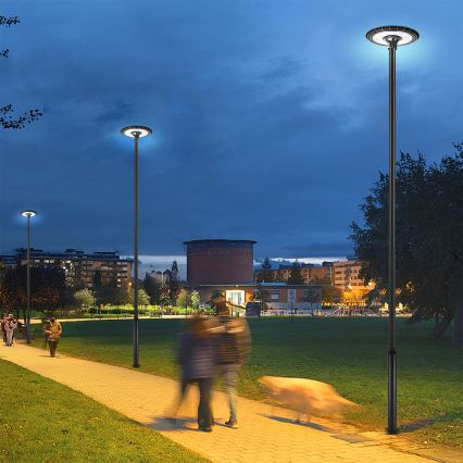 Brilagi - LED-ulkovalaisin pylväällä 5 m URBANSPARK LED/120W/230V musta IP65