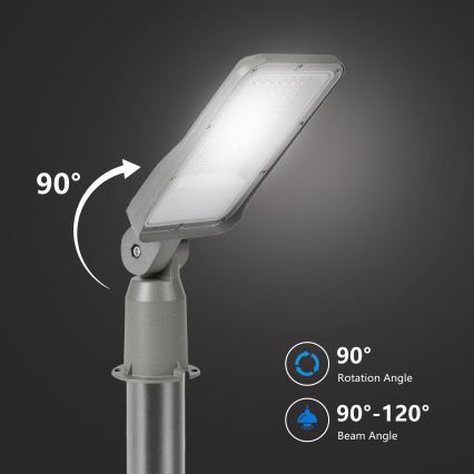 Brilagi - URBANLIGHT LED-ulkokatuvalaisin nivelöity LED/50W/230V harmaa IP65