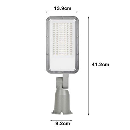 Brilagi - URBANLIGHT LED-ulkokatuvalaisin nivelöity LED/50W/230V harmaa IP65