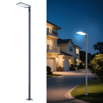 Brilagi - LED-ulkokatuvalaisin tolppalla ja nivelkannattimella, 3 m URBANLIGHT LED/200W/230V antrasiitti IP65
