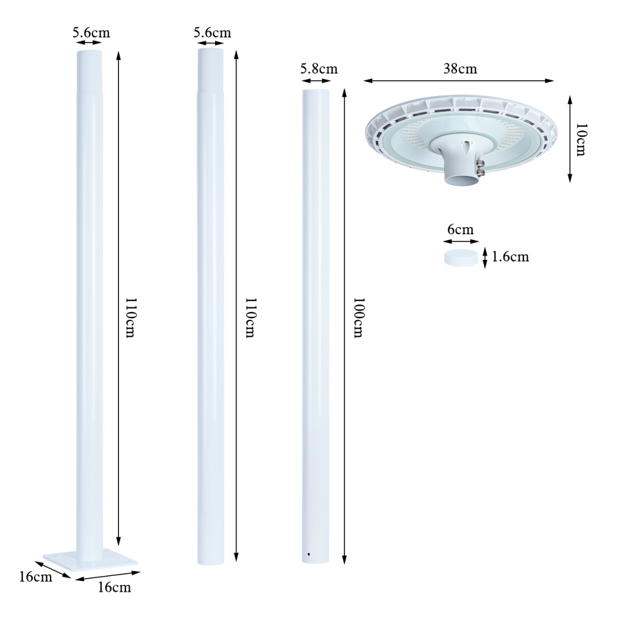 Brilagi - LED-ulkokatuvalaisin URBANSPARK LED/120W/230V valkoinen IP65