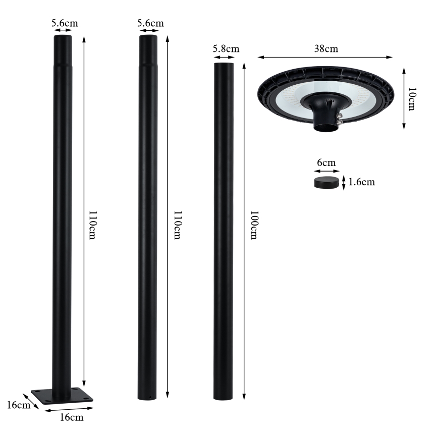 Brilagi - LED-ulkokatuvalaisin URBANSPARK LED/60W/230V musta IP65