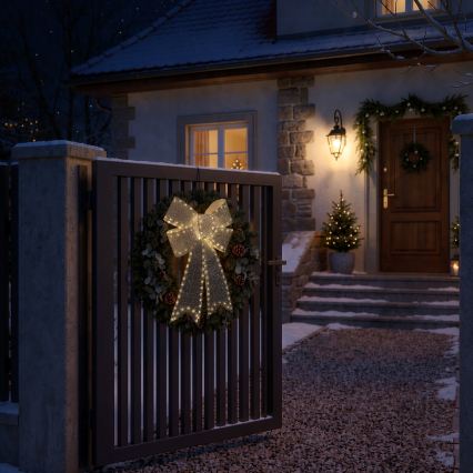 BRILAGI - LED Ulkokäyttöinen joulukoriste LED/3,3W/230V IP44 hopeanvärinen rusetti