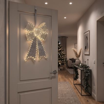 BRILAGI - LED Ulkokäyttöinen joulukoriste LED/3,3W/230V IP44 hopeanvärinen rusetti