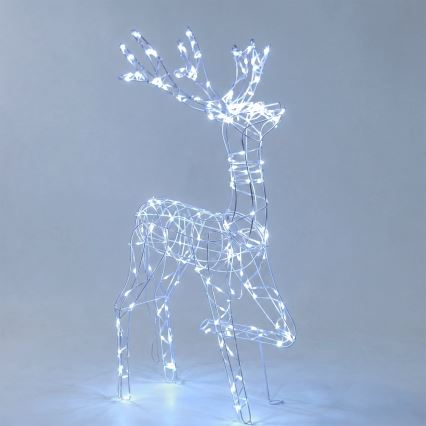 BRILAGI - LED Ulkokäyttöön sopiva joulukoriste LED/3,6W/8 toimintoa 150 cm IP44 kylmänvalkoinen poro