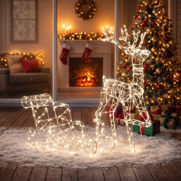 BRILAGI - LED ulkokäyttöinen joulukoriste LED/3,6W/8 toimintoa IP44 100 cm poro lämmin valkoinen