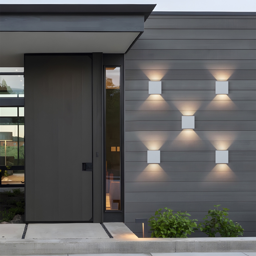 Brilagi - LED-ulkokäyttöinen seinävalaisin DOUBLERAY LED/6W/230V valkoinen IP54