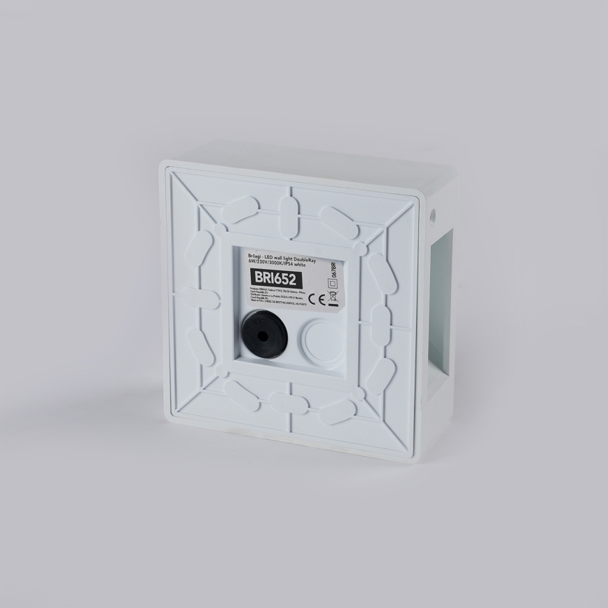 Brilagi - LED-ulkokäyttöinen seinävalaisin DOUBLERAY LED/6W/230V valkoinen IP54