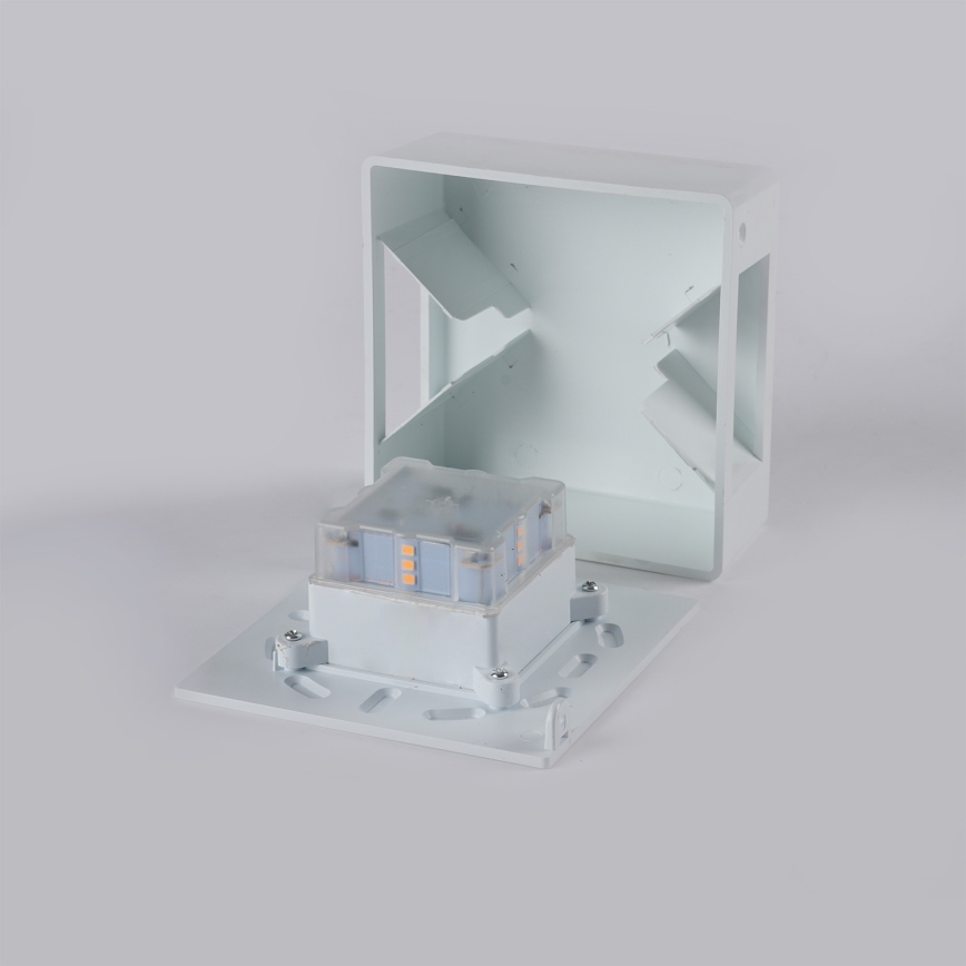 Brilagi - LED-ulkokäyttöinen seinävalaisin DOUBLERAY LED/6W/230V valkoinen IP54