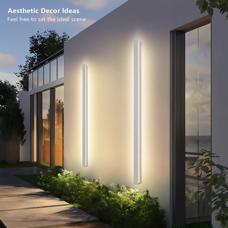Brilagi - LED-ulkoseinävalaisin LINEAR LED/32W/230V 3000K IP65 140 cm valkoinen CRI 90