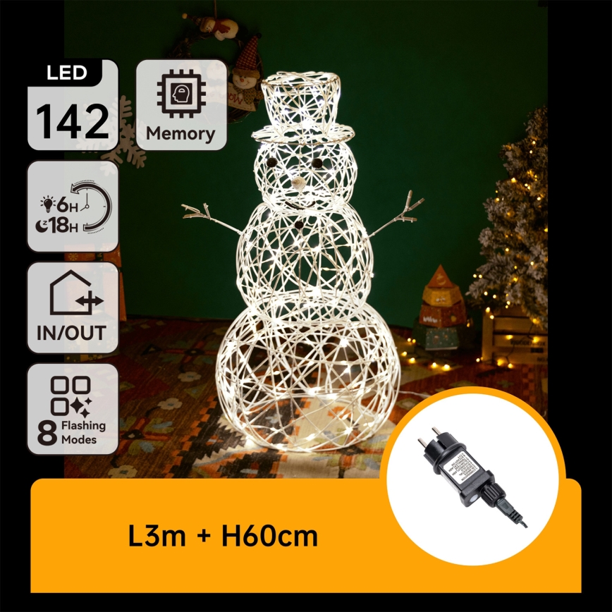 Brilagi - LED-ulkojouluvalaisin LED/3,6W/31/230V 2700K 60 cm IP44 lumiukko