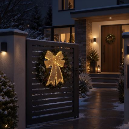 BRILAGI - LED-ulkokäyttöön tarkoitettu joulukoriste LED/3,3W/230V IP44 kultainen rusetti