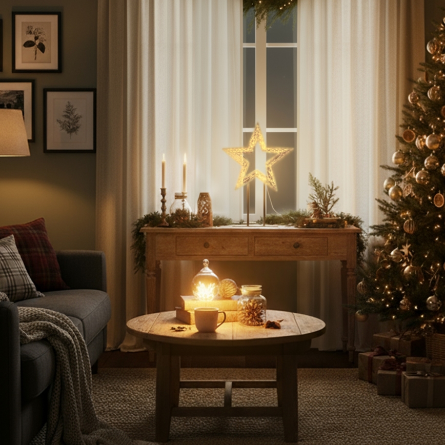 Brilagi - LED-ulkokäyttöön tarkoitettu joulukoriste LED/3,6W/230V IP44 44x30 cm tähti