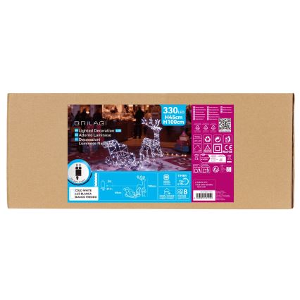 BRILAGI - LED ulkokäyttöön tarkoitettu joulukoriste LED/3,6W/8 toimintoa 100 cm IP44 kylmänvalkoinen