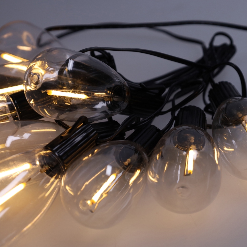 Brilagi - LED ulkokäyttöön tarkoitettu jouluköynnös 10xLED/3xAA 3,2m IP44 lämmin valkoinen