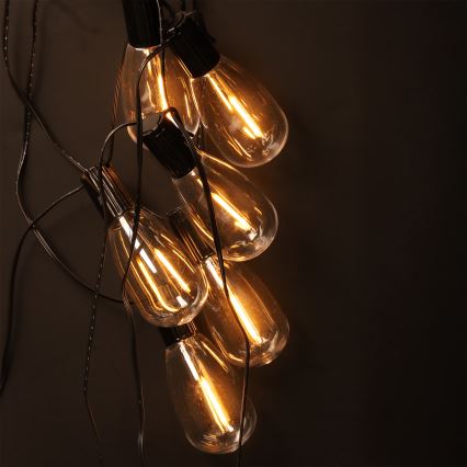 Brilagi - LED ulkokäyttöön tarkoitettu jouluköynnös 10xLED/3xAA 3,2m IP44 lämmin valkoinen