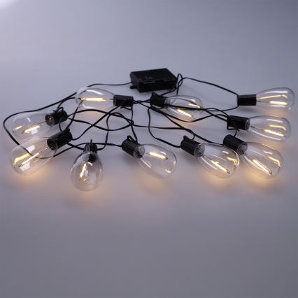 Brilagi - LED ulkokäyttöön tarkoitettu jouluköynnös 10xLED/3xAA 3,2m IP44 lämmin valkoinen