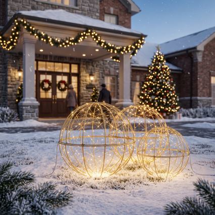 BRILAGI - LED-ulkokäyttöön tarkoitettu joulupallo LED/1,3W/230V IP44, halkaisija 40 cm