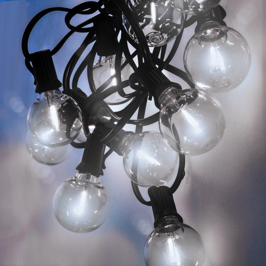 Brilagi - LED-ulkokäyttöinen koristevalosarja GIRLANDA 25xE12/0,8W/230V 20m IP44 kylmä valkoinen