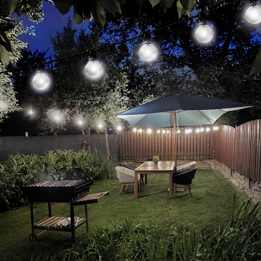 Brilagi - LED-ulkokäyttöinen koristevalosarja GIRLANDA 25xE12/0,8W/230V 20m IP44 kylmä valkoinen